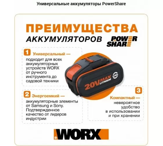 фото Угловая шлифмашина аккумуляторная WORX