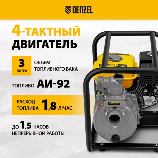 фото Мотопомпа бензиновая DENZEL PX-50