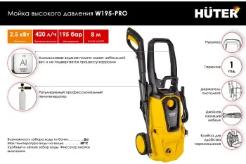 Мойка Huter W195-PRO02