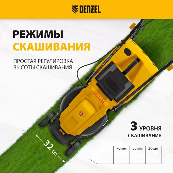 фото Газонокосилка электрическая DENZEL GM-1100