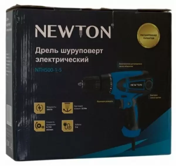 фото Дрель шуруповерт NEWTON NTH500-1-5